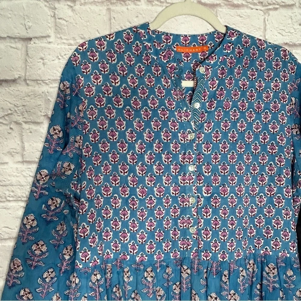 Oliphant Sky Blue Floral Maxi Dress - Picture 9 of 15